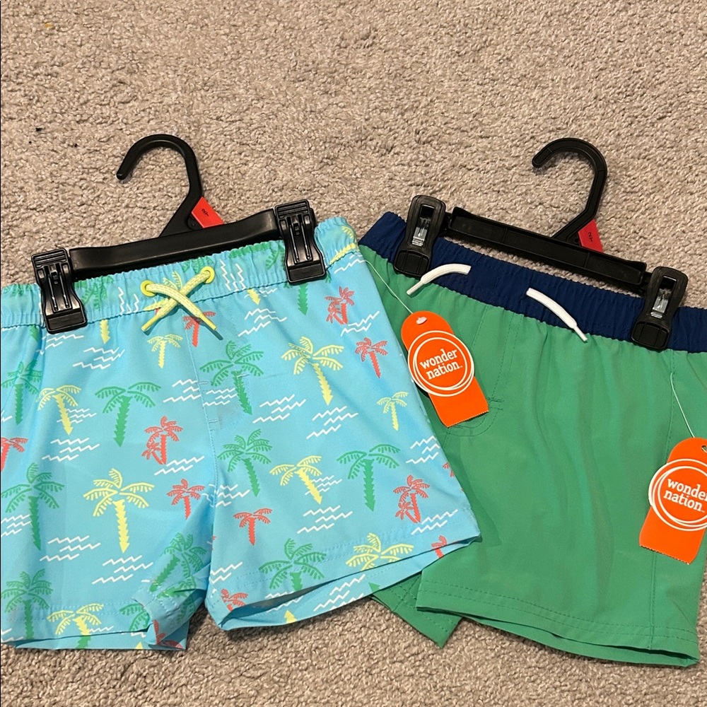 2 T boy swim shorts (pair)